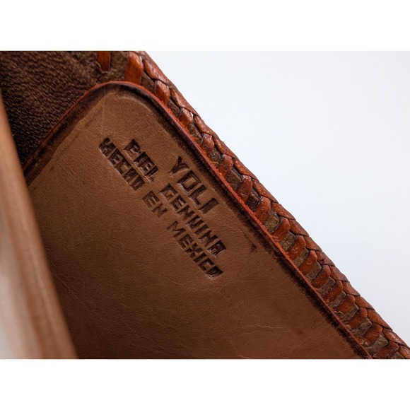 Genuine Made In Mexico Leather Wallet Billfold 1970's, Wolf Wolves Deer Nature - Picture 6 of 7